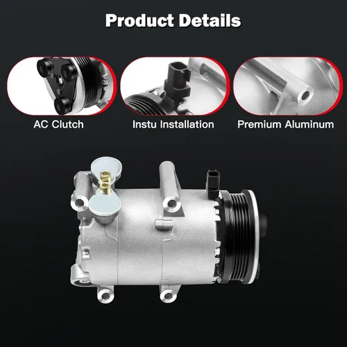 Miniatura 3 de cciyu Compresor de aire acondicionado compatible para Ford Focus 2.0L 2012-2014 AC Compresor para coche