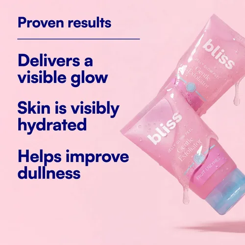Miniatura 4 de Bliss Jelly Glow Peel™ - Limpiador y exfoliante suave no abrasivo con enzimas de frutas - 4 onzas - Nutre e hidrata la piel - Limpia, vegana y libre