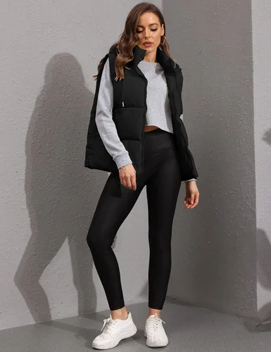 Miniatura 5 de Lentta Chaleco acolchado sin mangas para invierno cálido con capucha para mujer