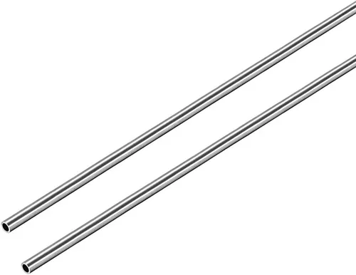 uxcell Tubo redondo de acero inoxidable 304 0.118 in OD 0.008 in espesor de pared 9.843 in de longitud Tubo recto sin costura 2 piezas