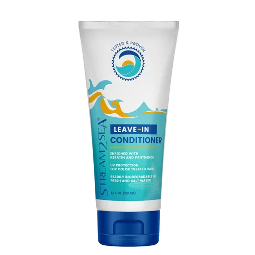 Stream2Sea - Acondicionador sin enjuague para el cabello desenreda y repone la humedad del cabello, fórmula natural segura para arrecifes, sin