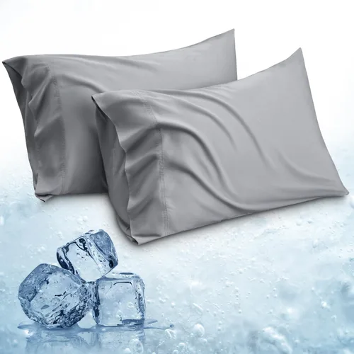 Miniatura 2 de Bedsure Juego de sábanas refrescantes de tamaño King de tamaño California King, color gris