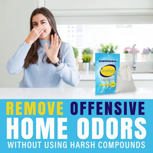 Miniatura 3 de SMELLEZE Bolsa desodorante reutilizable para eliminar olores en el hogar, eliminador de olores natural para el hogar, elimina el olor apestoso sin