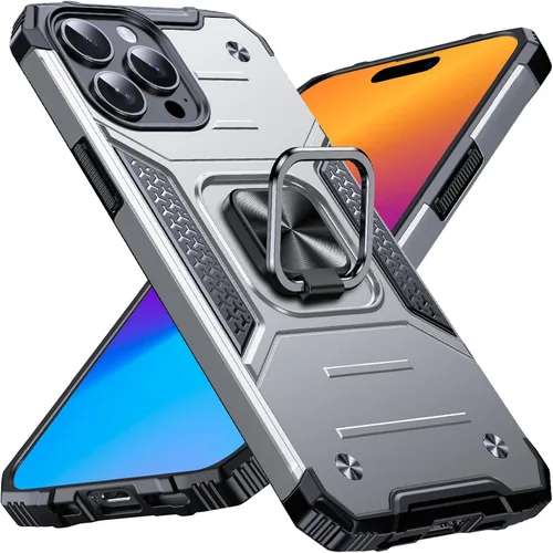 Miniatura 105 de Anqrp Funda resistente para iPhone 6/7/8/SE/SE2 con soporte de anillo mejorado y agarre, grado militar, a prueba de golpes, resistente y robusta