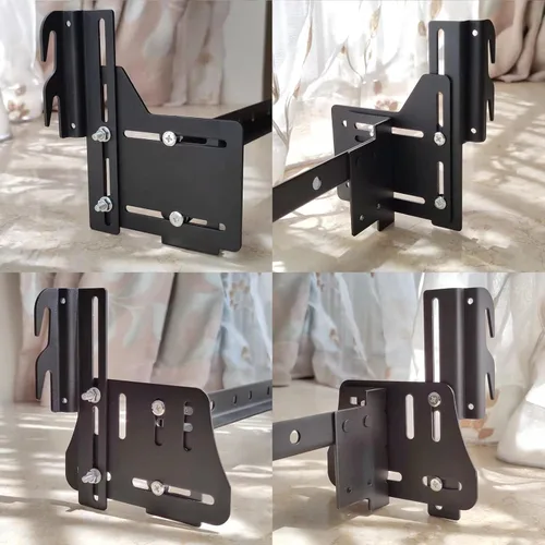 Miniatura 4 de ZhouDaShu Soportes adaptadores de cabecero, ganchos para marco de cama, soportes de cabecera para marco de cama de metal, kit de fijación