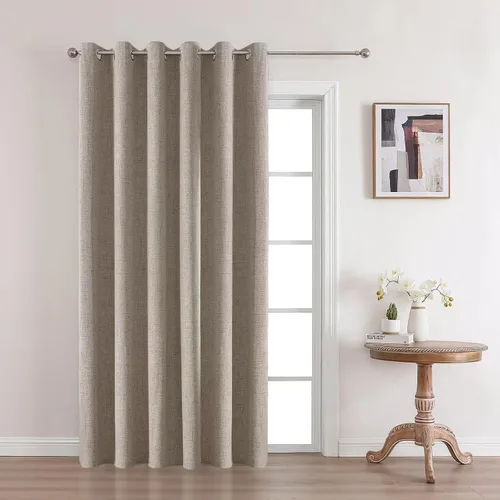 Miniatura 43 de Joydeco Cortinas opacas de 84 pulgadas de largo, 2 paneles burg, cortinas de oscurecimiento de habitación para dormitorio, cortinas térmicas Negro