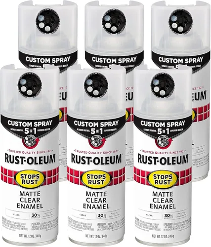 Miniatura 81 de Rust-Oleum 376855 - Pintura en aerosol antióxido personalizada 5 en 1, 12 onzas, color negro mate, (paquete de 1)