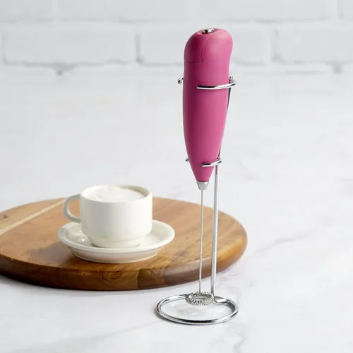 Miniatura 7 de Primula Espumador de leche con soporte, batidor de mano, espumador de bebidas, mini mezclador para café, frappe, a prueba de balas, matcha, expreso.