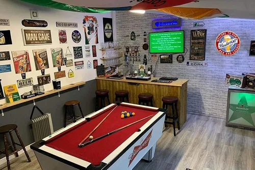 Miniatura 2 de mokarier Letrero decorativo con texto en inglés "Welcome to Our Bar and Lounge", tapas de metal para botellas, letreros de lata, cafetería, cerveza