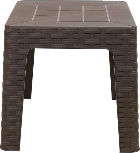 Miniatura 8 de Sunnydaze Adirondack - Mesa auxiliar pequeña para exteriores para elementos esenciales de balcón, mesa auxiliar cuadrada de plástico para patio