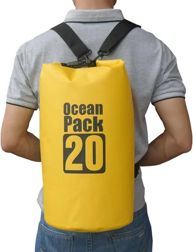 Miniatura 5 de Bolsa seca flotante impermeable Bear Outdoor, para canotaje, kayak, senderismo, snowboard, acampada, rafting, pesca y excursionismo Amarillo