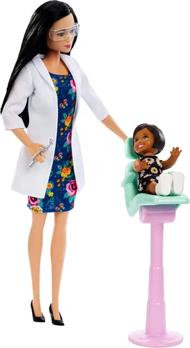 Miniatura 3 de Barbie Muñeca y juego de dentista, pelo negro