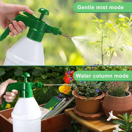 Miniatura 5 de Ziliny 2 botellas de pulverización de mano de 27 onzas, botellas de spray de jardín Mister, pulverizador de mano a presión para césped con boquilla