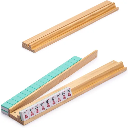 Miniatura 2 de Yellow Mountain Imports - Juego de Mahjong Americano, Pimienta con Estuche Blando, Soportes con Empujadores, Monedas de Apuestas Wright Patterson
