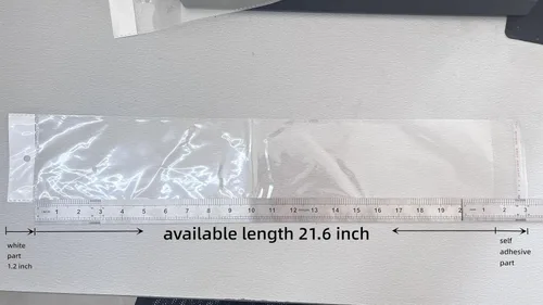 Miniatura 6 de PABCK Paquete de 100 bolsas de embalaje transparentes autoadhesivas para cabello lacio con agujero para colgar, almacenamiento de pelucas, cuidado