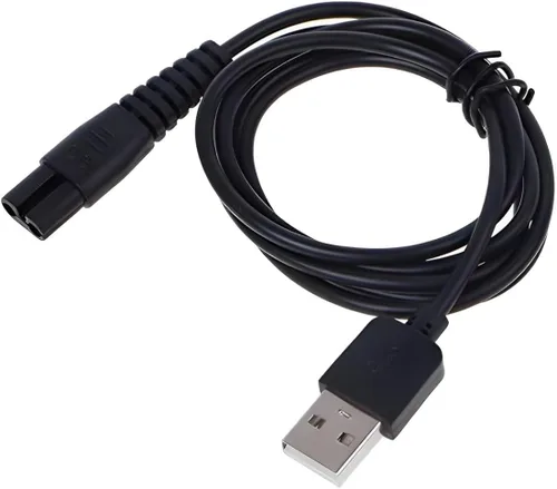 Miniatura 3 de KEMEI Cable cargador de maquinilla de afeitar y cortapelos Cable cargador recargable USB Razor doble boca redonda
