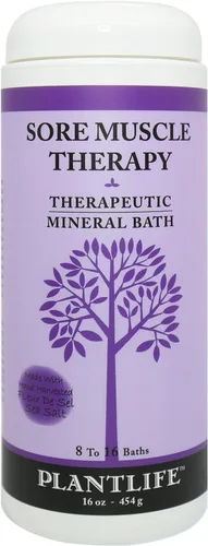 Plantlife Sales de baño de terapia muscular para dolor – Sales de baño de aromaterapia naturales directamente de la planta. Equilibrio, calma y