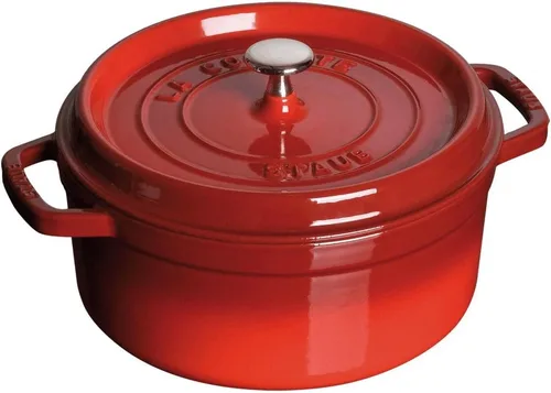 Miniatura 13 de Staub Cocotte Redonda de Hierro Fundido de 5.5 cuartos - Grenadine, Hecho en Francia Granadina