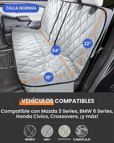 Miniatura 2 de 4Knines Funda de Asiento para Perro para Asiento Trasero, Protector de Asiento Trasero Resistente e Impermeable para Camiones Grandes, SUVs