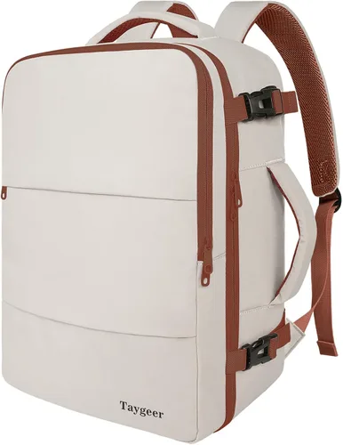 Miniatura 22 de Taygeer - Mochila de viaje para mujeres, mochila de cabina con puerto de carga USB y bolsa para zapatos, mochila TSA para laptop de 15.6 pulgadas