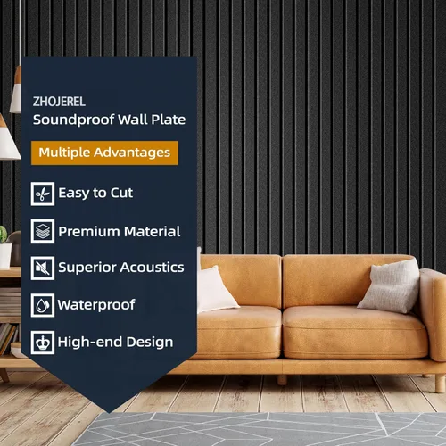 Miniatura 4 de Paquete de 5 paneles de espuma a prueba de sonido para paredes 120 cm x 60 cm Paneles acústicos grandes absorbentes de sonido, paneles de pared Pack