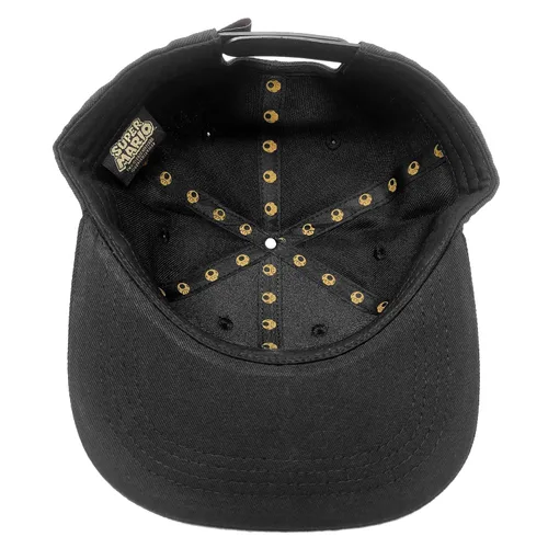 Miniatura 4 de Controller Gear Super Mario Flat Bill Snap Back Hat (Black & Gold Mario M)