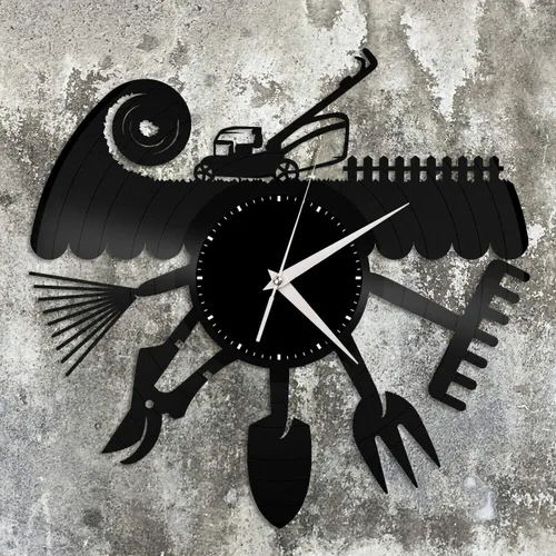 Landscaper - Reloj de pared de vinilo, regalo único para amigos, decoración del hogar, habitación del bebé, diseño vintage, oficina, bar,
