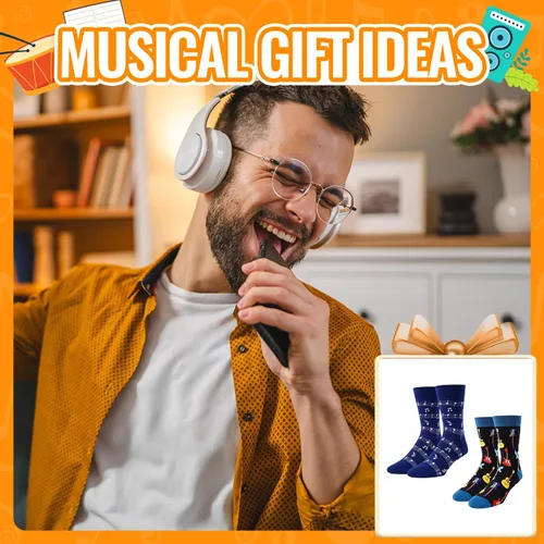 Miniatura 5 de HAPPYPOP Calcetines novedosos para hombre, calcetines de bolos de golf con bandera estadounidense, doctor, enfermera, optometría, música, regalos