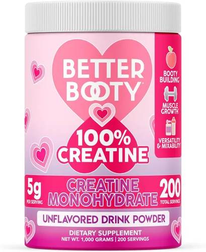 Mezcla de bebida en polvo de creatina monohidrato para mujer, 100% creatina pura micronizada, 0.18 onzas por porción, apoyo energético y