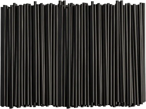 Miniatura 7 de Comfy Package [250 unidades] Pajitas negras de 7.75 pulgadas de alto, pajitas desechables de plástico para beber - Negro