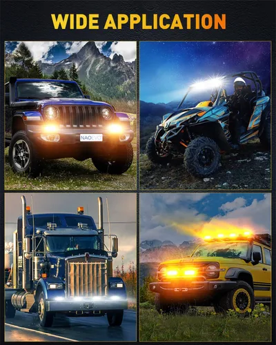 Miniatura 6 de NAOEVO Barra de luz LED de 6 pulgadas, 50 W 2300 lm focos de lente, luces LED antiniebla – Luces LED todoterreno para camiones/coches/barco/ATV/UTV