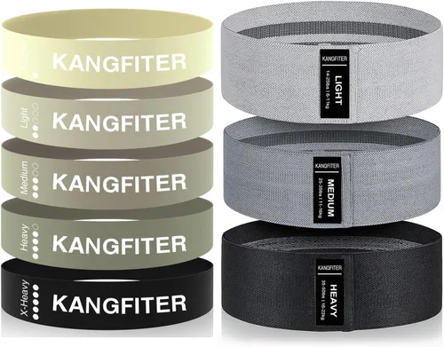 Miniatura 12 de KANGFITER Non-Slip Fabric Resistance Bands for Working Out, Loop Exercise Bands for Booty Leg, Butt, Glute, Stretch Workout Bands for Women & Men