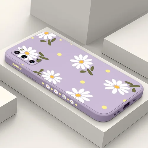 Miniatura 31 de LEECG para Samsung Galaxy S20 Funda, Diseño Creativo Lateral con Forro de Microfibra de Silicona Suave con Patrón de Flores para Cubierta de negro