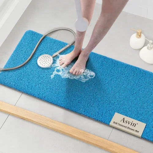 Miniatura 20 de Asvin Tapete de Baño con Textura Suave, para Ducha, Bañera, 24x16 Pulgadas, Libre de Ftalatos, Antideslizante, Tapetes Cómodos para Bañera