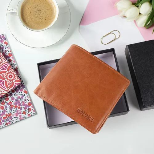 Miniatura 6 de YOOMALL Cartera de piel para hombre con bolsillo para monedero y ventana de identificación
