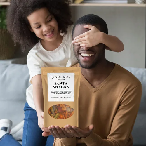 Miniatura 4 de Mezcla de frutos secos gourmet de Santa Snacks – Mezcla de aperitivos picantes de primera calidad para hombres y mujeres – Divertidas cestas