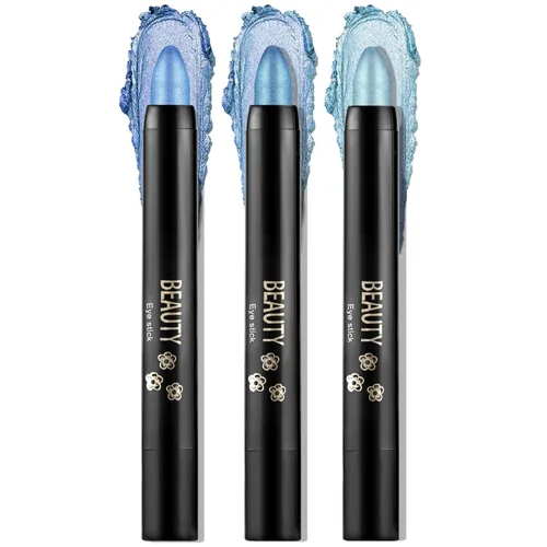 Miniatura 23 de Boobeen Lápiz de sombra de ojos impermeable, lápiz de sombra de ojos en crema brillante para maquillaje de ojos con purpurina, fácil de usar (012#)