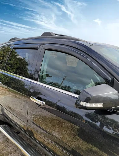 Miniatura 2 de IKON MOTORSPORTS - Visera de ventana compatible con Chevrolet Traverse 2009-2017, estilo delgado, acrílico, ahumado, 4 unidades, protección contra