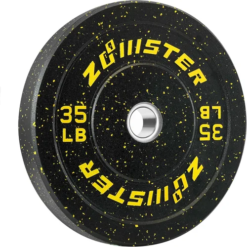 Miniatura 5 de Placa de Parachoques Olímpica Placa de Peso con Alto Rebote Placa de Peso con Inserción de Acero para Entrenamiento de Fuerza y Levantamiento