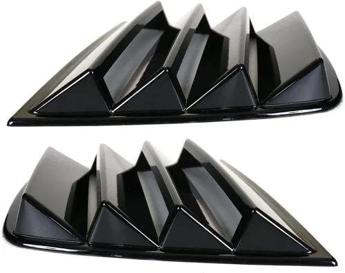 Miniatura 5 de IKON MOTORSPORTS, Rejilla de ventana compatible con Dodge Charger 2011-2023, estilo V1, impresión de fibra de carbono, protección de ventilación