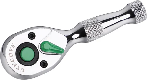 Miniatura 12 de Llave de trinquete de 1/4 pulgadas, trinquete de 1/4, llave de enchufe, cabeza Cr-Mo reversible de liberación rápida de 72 dientes, fabricada