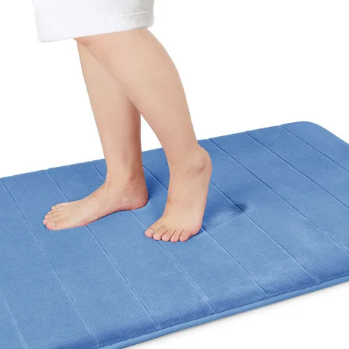 Miniatura 45 de Yimobra Tapete de baño de espuma viscoelástica, súper suave, absorbente, antideslizante, de secado rápido, lavable a máquina, tapete para bañera