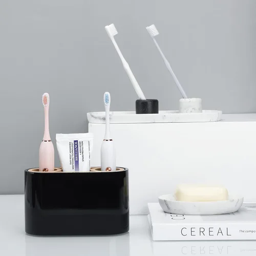 Miniatura 7 de Shinowa Soporte para cepillo de dientes, organizador de cepillo de dientes premium, organizador de almacenamiento para baño para cepillo de dientes