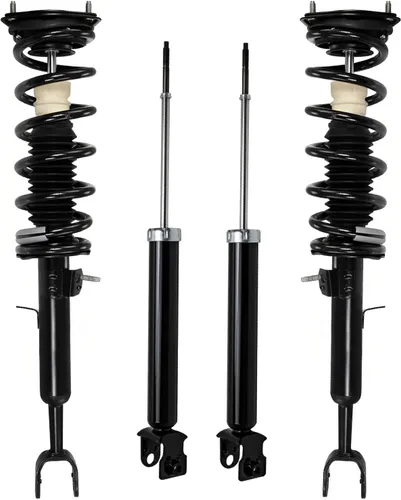 Detroit Axle - Amortiguadores de puntales RWD para Infiniti G35 03-06, 2 amortiguadores traseros, 2 puntales delanteros y muelles helicoidales 2003