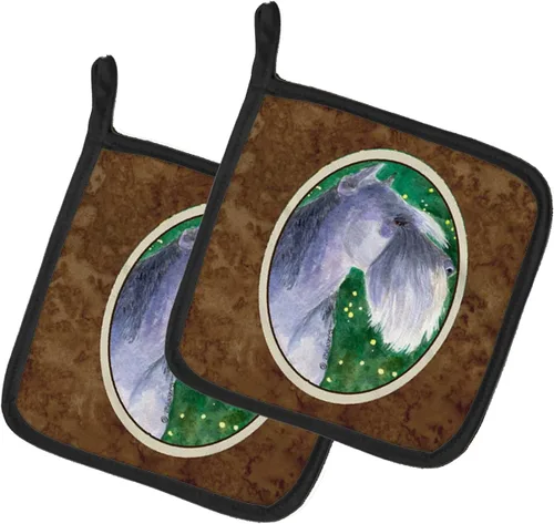 Miniatura 218 de Caroline's Treasures SS8617PTHD - Juego de soportes para ollas de cocina resistentes al calor, almohadillas calientes para horno para cocinar, Husky