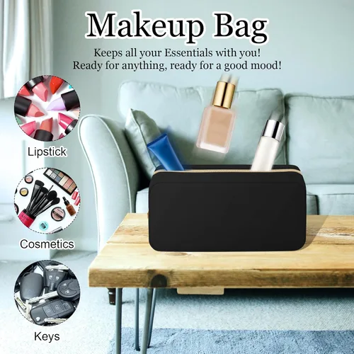 Miniatura 4 de XSUIOY Bolsa de maquillaje de viaje para bolso, bonita bolsa de maquillaje preparada para cosméticos, bolsa organizadora para mujeres, bolsa