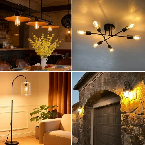 Miniatura 7 de Bombillas LED Edison regulables de 40 W, bombillas vintage con base E26, bombillas Edison de filamento cálido de 2700 K para candelabros, colgantes