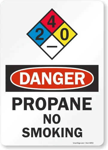 Miniatura 10 de SmartSign Letrero NFPA "Peligro - Propano, No Fumar" Aluminio de 10 x 14 pulgadas