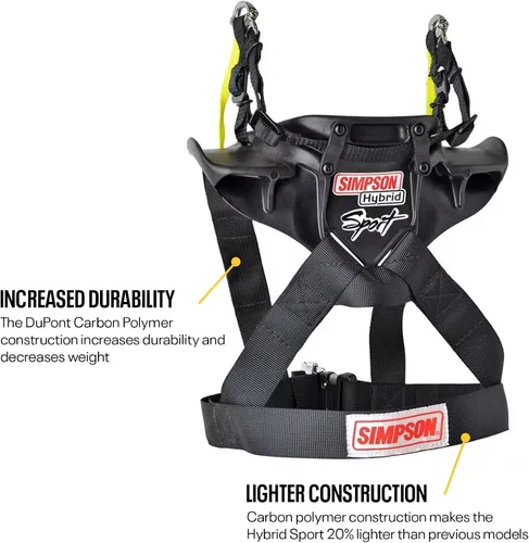 Miniatura 2 de Simpson Hybrid Sport - Restricción de cabeza y cuello, pequeño con kit de instalación