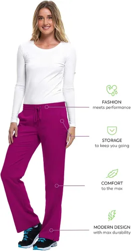Miniatura 5 de Healing Hands Pantalón de hospital de etiqueta púrpura para mujeres modelo Taylor 9095 2 con cordón y 2 bolsillos